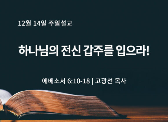 12월 14일 하나님의 전신 갑주를 입으라! (약 6:10-18)