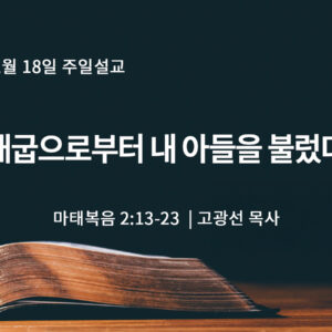 1월 18일 애굽으로부터 내 아들을 불렀다(마 2:13-23) 1월 18일 애굽으로부터 내 아들을 불렀다(마 2:13-23)