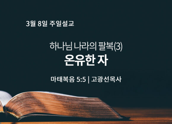 3월 8일 온유한 자 (마 5:5)