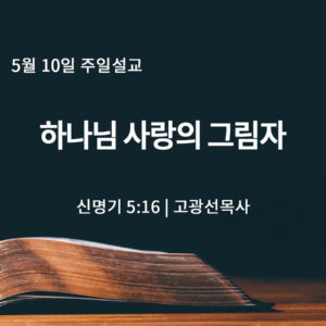 5월 10일 하나님 사랑의 그림자 (신 5:16)